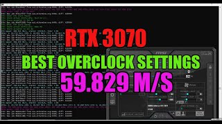 RTX 3070 overclock settings for Mining [upl. by Attevad]