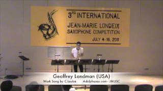 3rd JMLISC Geoffrey Landman USA Work Song by C Lauba [upl. by Aiksas]