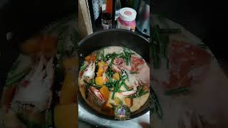 Ginataang kalabasa w alimasag cooking food lovetocookformyfamily [upl. by Nadirehs]