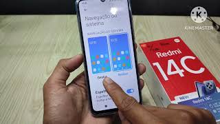 Como alterar os botões de navegação para gestos no celular Redmi 14c [upl. by Tavish]