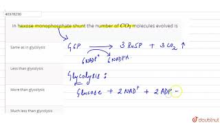 In hexose monophosphate shunt the number of CO2 molecules evolved is [upl. by Bili]