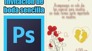 Como hacer una invitacion de boda con Photoshop [upl. by Eliason]