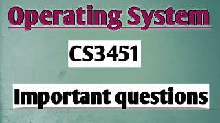 CS3451 Introduction to operating system important questions tamil OSAnna university reg2021 [upl. by Alam]