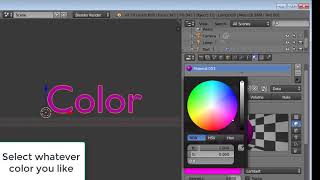 Blender  Add Color To Text Object [upl. by Jacklin]