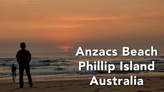 Sunset At Anzacs Beach  Phillip Island  Australia [upl. by Burrton157]