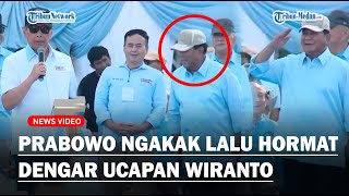 WIRANTO SINGGUNG JOGETAN Prabowo Ngakak Lalu Hormat Dengar 5 Alasan Pilih Nomor 2 [upl. by Krall321]