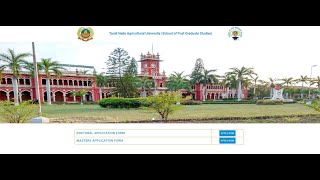 TNAU PG and PhD Admission Instructions 202425 [upl. by Atibat]