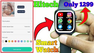 Hryfine app how to use  hryfine watch time setting  Hitech smart watch  hryfine watch wallpaper [upl. by Ethe267]