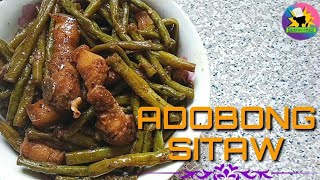 ADOBONG SITAW with PORK BELLY  Easy Recipe  GraceMins Kitchen [upl. by Rozalin]