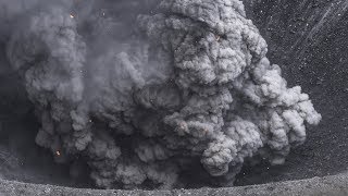 Dukono Survive on the summit of the incredible active volcano Gunung Dukono Panorama Time lapse [upl. by Nylekoorb]