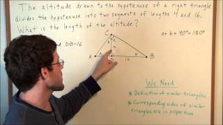 Proportions in the Right Triangle  Geometry [upl. by Esinereb263]