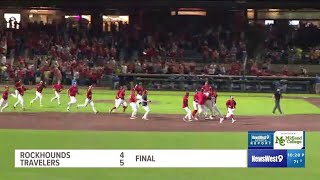 Travelers walk it off in the 9th defeating Rockhounds 54 in title game [upl. by Lejeune357]