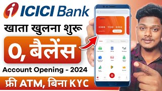 ICICI zero balance account 2024 Best zero balance account open icici bank account opening 2024 [upl. by Kcire24]