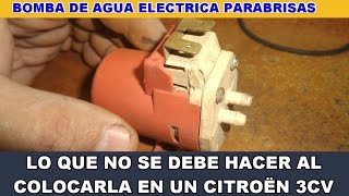 Bomba de Agua Eléctrica para Limpiaparabrisas Citroën 3CV 2CV [upl. by Magner758]