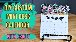 Custom DIY mini stackable Desk Calendar with Cricut [upl. by Oruhtra]