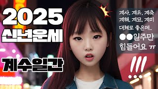 계수 일간 일주별  을사년 신년 운세  놀란 사주 2025년 운세 [upl. by Enoob519]