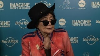 Yoko Ono in Japan promotes campaign against hunger [upl. by Dronel]