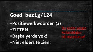 124  Hollandaca konusmak isteyenlerin bilmesi gereken zitten fiilinin gundelik kullanimlari [upl. by Eihtur999]