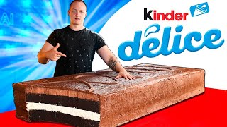 Kinder Delice Gigante  Come realizzare il Kinder Delice faidate più grande del mondo VANZAI [upl. by Wylma568]