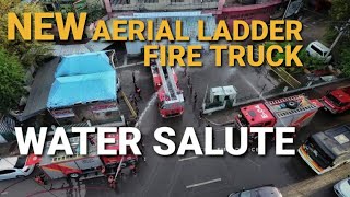 Water Salute NEW Aerial Ladder Fire Truck PHILIPPINES  Bumbero Chronicles [upl. by Elysia805]