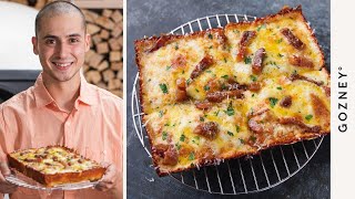 Carbonara Detroit Style Pizza  Luis Perez  Gozney Dome [upl. by Lorilyn645]