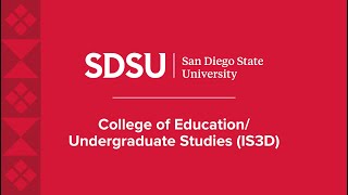 SDSU Commencement 2023  College of EducationUndergraduate Studies IS3D [upl. by Esiralc821]