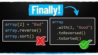 I Waited 15 Years For These New Array Methods [upl. by Bandur]