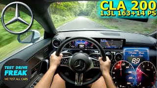 2024 Mercedes Benz CLA 200 16314 PS COUNTRY ROAD POV DRIVE with Fuel Consumption [upl. by Oeram674]