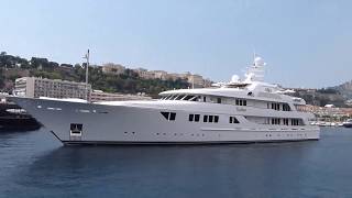 DERRICK SMITH His Amazing US 50000000 Yacht CALLISTO  leaving Monaco [upl. by Walt]