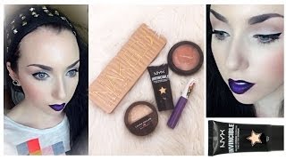 GRWM NEW NYX Invincible Fullest Coverage Foundation  Purple Ombre Lip [upl. by Ayvid]