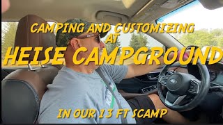 We add some customizations to our Scamp while camping at Heise Campground Idaho [upl. by Ajram]