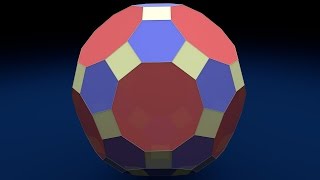 Solid Shapes And Their Nets Great Rhombicosidodecahedron  Ромбоусечённый икосододекаэдр [upl. by Trudnak]