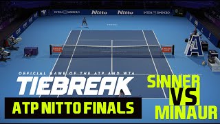 SINNER Vs DE MINAUR  ATP NITTO FINALS  TIEBREAK GAMEPLAY  Expert [upl. by Urd]