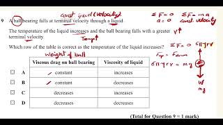 Edexcel Physics unit 2June 2023 WPH12MJ23 Q9 SOLVED [upl. by Chaffee]