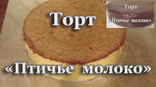 Торт Птичье молоко Супер вкусный торт с кремомЗаварной крем из молока с желатином ТОРТ выпечка [upl. by Leeland65]