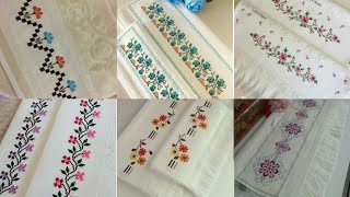 100 adet En yeni Etamin havlu örnekleri  kanaviçe Etamin havlu işleme Cross Stitch Knitting [upl. by Ginsburg]