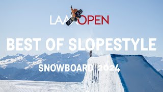 LAAX OPEN 2024  BEST OF SNOWBOARD SLOPESTYLE [upl. by Ellehcsor]