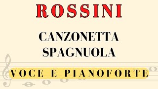 Rossini  quotCanzonetta Spagnuolaquot Spartito Tutorial Pianoforte e Voce [upl. by Adelle]