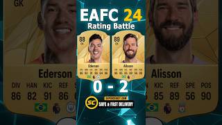 EDERSON VS ALISSON RATING BATTLE fc25 fifa fut alisson ederson mancity liverpool [upl. by Rodrick444]