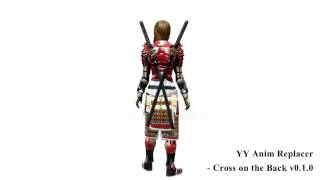 YY Anim Replacer  Cross on the Back v010 for Skyrim [upl. by Liarret140]