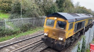 Class 66  220 Voyager  66738  220009  GBRf  Cross Country [upl. by Solegnave]