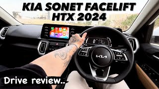 New Kia Sonet Facelift 2024 HTX Diesel Automatic  Drive review 😍🔥 [upl. by Eilloh190]