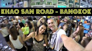 Khao San Road  Bangkok  Backpackers Paradise [upl. by Eizzik]