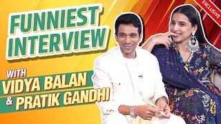 Most Hilarious and Savage Interview Ever Vidya Balan amp Pratik Gandhi Exclusive DoAurDoPyaar [upl. by Silvano]