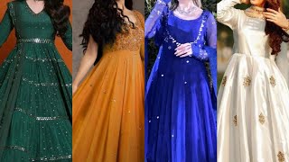 beautiful long flared anarkali dress outfit ideas💞👌 anarkali shorts viralvideo outfit tranding [upl. by Ynnob236]