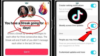 Como obter Streaks no Tik Tok Novo recurso Ative a opção TikTok Streaks 2024 [upl. by Fillbert]