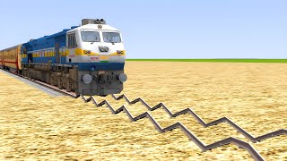 CRAZY TRAINS RISKY TRACKS  Derailing in Bumpy Railroad [upl. by Amsden]