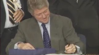 Flashback President Clinton’s original signing of NAFTA into law in 1993 [upl. by Jone]