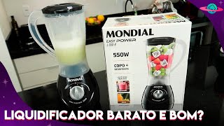 LIQUIDIFICADOR MONDIAL EASY POWER 550W LIQUIDIFICADOR BARATO E BOM UNBOXING COMPLETO [upl. by Ender]