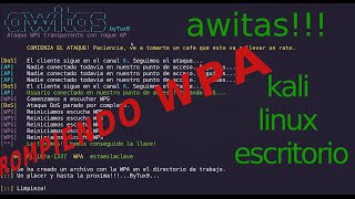 Rompiendo WPA usando kali linux con rogueAP pidiendo pulsacion WPS [upl. by Cathyleen]